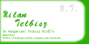 milan telbisz business card